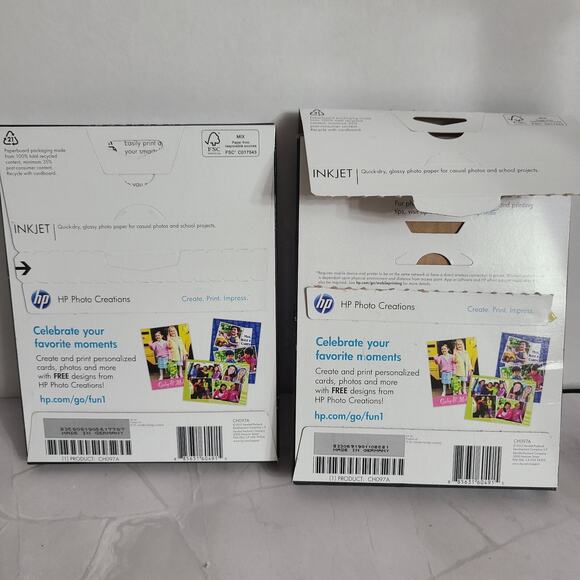 Photo Paper 5x7 Glossy HP - 60 sheets for Ink Jet Printers - 2 pks - Picture 2 of 9